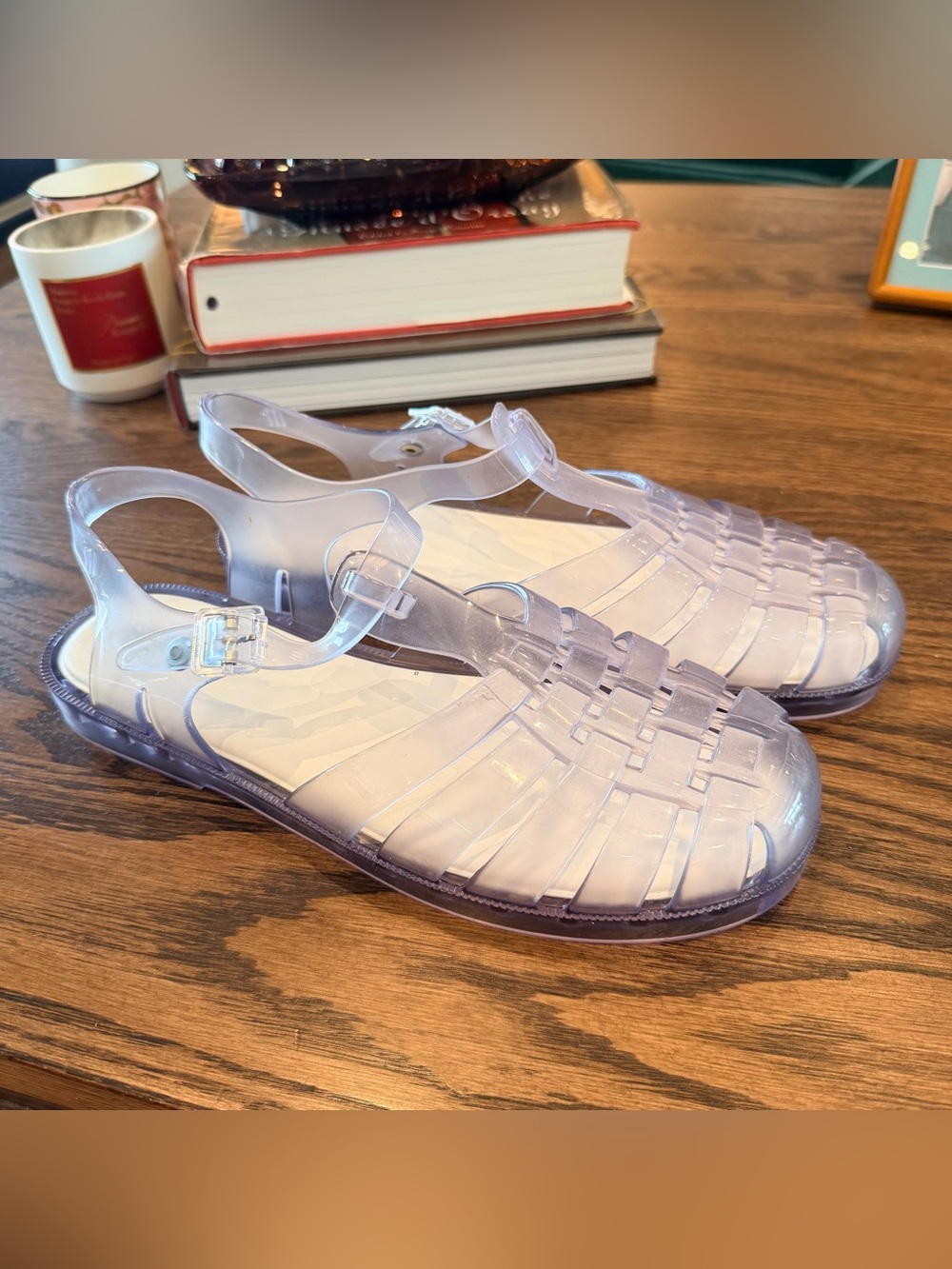 Melissa Jelly Possession Sandals in Glass - Size 10
